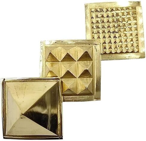 هرم معدني للمنزل والمكتب، منتجات فنغ شوي للمدخل الشمالي الغربي، الباب الرئيسي، المطبخ، هرم فاستو ثلاثي الطبقات ثلاثي الطبقات (لون ذهبي)، قياسي، DS2806202499004 in Kuwait