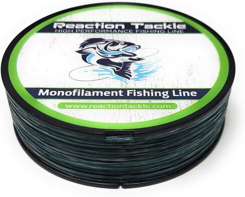 Reaction Tackle Monofilament Fishing Line - Premium Nylon Mono Line, Strong & Abrasion-Resistant, Low Memory for Smooth Long Casts - Freshwater & Saltwater in Kuwait