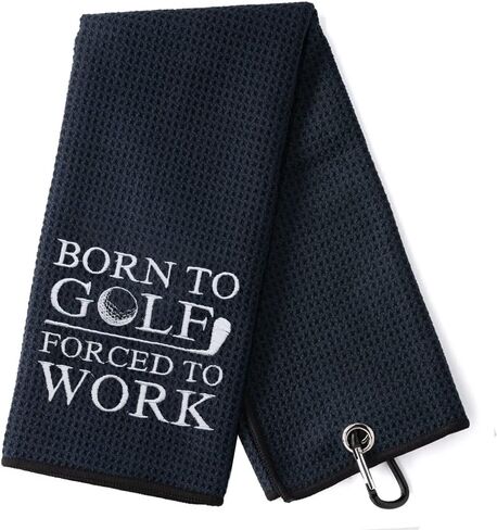 Dyjybmy المولود إلى لعبة الجولف التي أجبرت على عمل منشفة الجولف مع مقطع من منشفة كرة الجولف لممارسة ملعب الجولف ، هدية الجولف للرجال ، هدايا أعياد الميلاد لمشجعي الجولف ، الهدايا المتقاعدة لزميل في العمل in Kuwait