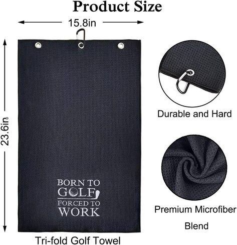 Dyjybmy المولود إلى لعبة الجولف التي أجبرت على عمل منشفة الجولف مع مقطع من منشفة كرة الجولف لممارسة ملعب الجولف ، هدية الجولف للرجال ، هدايا أعياد الميلاد لمشجعي الجولف ، الهدايا المتقاعدة لزميل في العمل in Kuwait