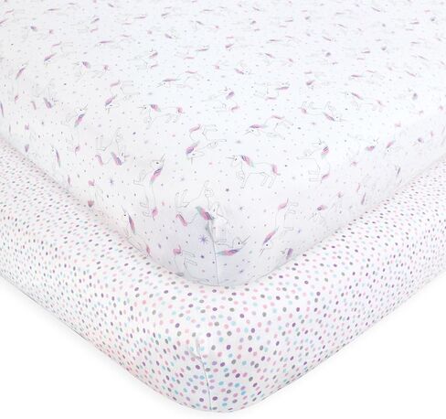 Hudson Baby Unisex Baby Cotton Fitted Crib Sheet, Sweet Bakery, One Size in Kuwait