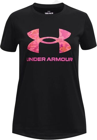 Under Armour Girls' Tech Print Big Logo Short Sleeve Crew in Saudi Arabia