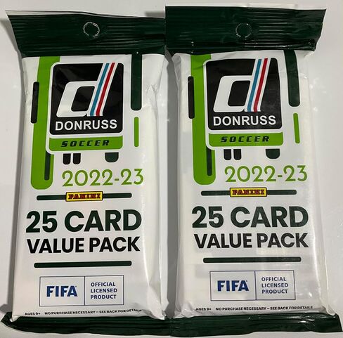 2022-23 Panini Donruss Soccer Fat Pack - مجموعة من 2 حزمة - 25 بطاقة لكل حزمة - 50 بطاقات إجمالية in Saudi Arabia