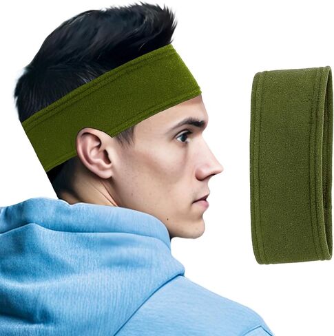 USA Handmade Unisex Double-Layer Micro Fleece Headband Ear Warmer for Women & Man – Ears Cover - Polartec Made in USA in Saudi Arabia