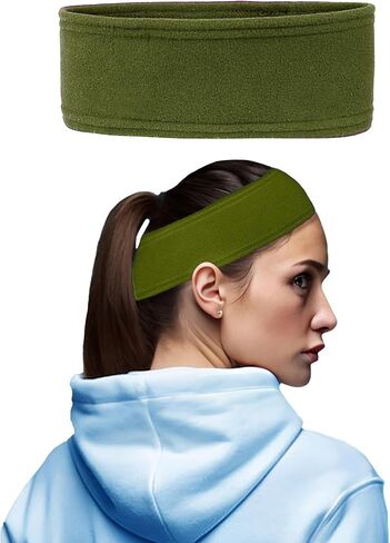 USA Handmade Unisex Double-Layer Micro Fleece Headband Ear Warmer for Women & Man – Ears Cover - Polartec Made in USA in Saudi Arabia