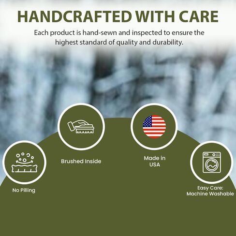 USA Handmade Unisex Double-Layer Micro Fleece Headband Ear Warmer for Women & Man – Ears Cover - Polartec Made in USA in Saudi Arabia