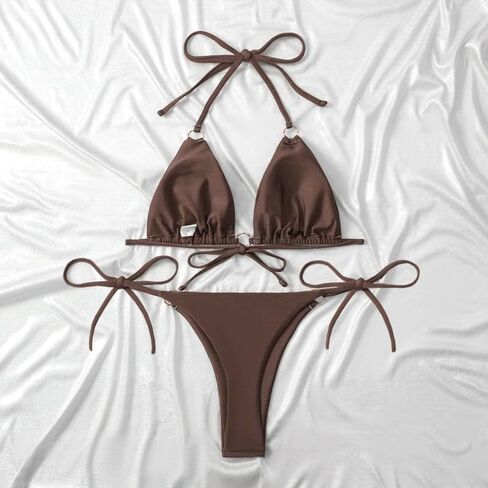 Women's Bikini Set Thong Cheeky Two Piece Swimsuite Sexy Bathing Swimwear in Kuwait