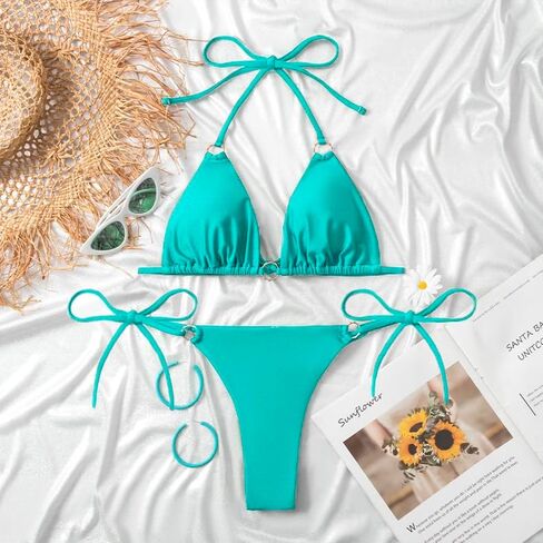 Women's Bikini Set Thong Cheeky Two Piece Swimsuite Sexy Bathing Swimwear in Kuwait