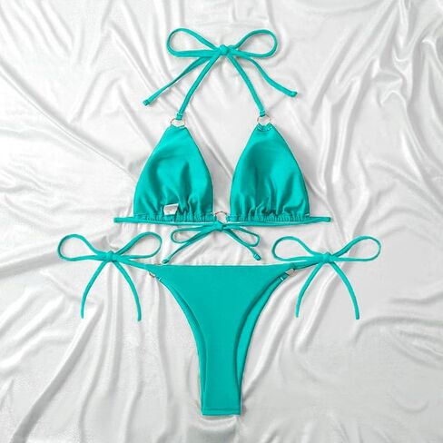 Women's Bikini Set Thong Cheeky Two Piece Swimsuite Sexy Bathing Swimwear in Kuwait