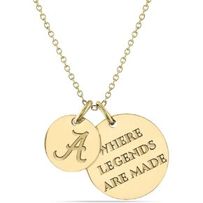 Stone Armory Necklace for Alabama Crimson Tide - 18K Gold-Plated Stainless Steel Jewelry Designed for Sensitive Skin - Adjustable 16-20in Chain, Gift for University of Alabama Fans