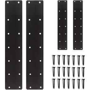 4packs Straight Steel I Shape Flat Plate,Heavy Duty Mending Plate 11.5"x2" for Wood DIY Projects - Large Connector Brace,Post to Beam Connectors Repair Bracket,Joining Brackets
