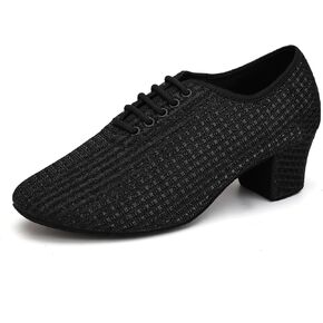 Women's Ballroom Dance Shoes Lace up Closed Toe Low Heel Modern Professional Latin Teaching Dance Practice Shoes,Model LHD-301