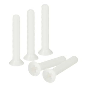 uxcell 120 pcs M3-0.5x20 Machine Screws Phillips Pan Cross Head Screws Fasteners Bolts Nylon White for Wall Socket,House Repairs