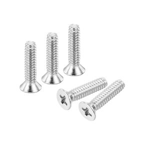 uxcell 100 pcs #4-40x1 inches Machine Screws Phillips Pan Cross Head Screws Fasteners Bolts 304 Stainless Steel Silver for Wall Socket,House Repairs