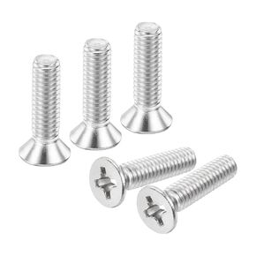 uxcell 20 pcs 5/16 inches-18x1-1/4 inches Machine Screw Phillips Pan Cross Head Screw Fasteners Bolt 304 Stainless Steel Silver for Wall Socket,House Repairs