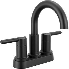 Delta Faucet Nicoli Centerset Bathroom Faucet, Champagne Bronze 2-Handle Bathroom Faucet, Delta Bathroom Sink Faucet, Gold 3-Hole Bathroom Faucet, Champagne Bronze 25749LF-CZ