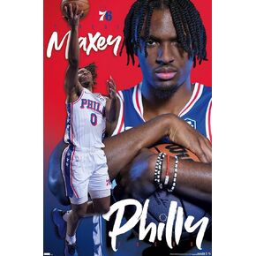Trends International NBA Philadelphia 76ers - Tyrese Maxey 24 Wall Poster, 34L x 22.4W, Unframed Version