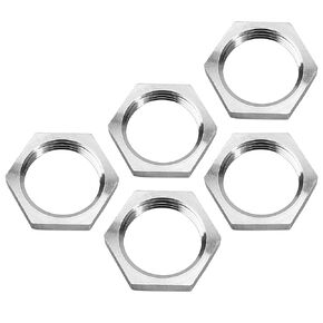 5Pcs/Set M30 x 1.5mm Hex Lock Nut Pipe Fitting Female 304 Stainless Steel Metric Fine Thread Hexagon Nuts (Size: S36 H6)