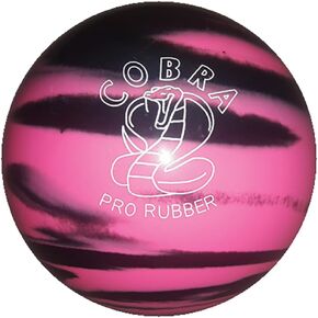 EPCO Duckpin Bowling Ball - Cobra Pro Rubber - Pink & Black (4 3/4 inch- 3lbs. 6oz.) 1 Ball