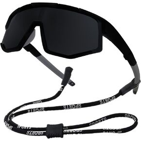 COOLSOME Kids Flexible Polarized Sunglasses with Strap Youth Sport Cycling Baseball for Boys Girls Age 6-12