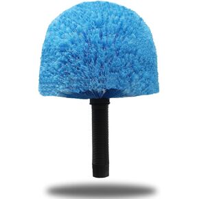 Blue Twist-On Cobweb Duster Head Brush - Efficient Indoor & Outdoor Spider Web Cleaning Solution - Fits Standard Acme Threaded Poles - Durable & Versatile Spider Web Cleaner Duster Brush Head Only
