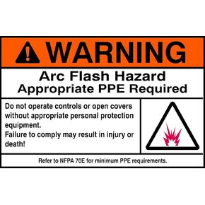 Brady 101950 3.5" Height, 5" Width, B-302 High Performance Polyester, Black And Orange On White Color Arc Flash And Shock Label (Pack Of 5)