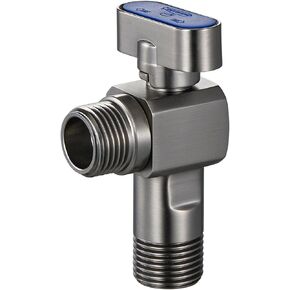SUBMARINE Angle Stop Valve, Brass Material, 1/2'' Inlet and Outlet Caliber, 1/4 Turn Shut Off Valve, With 3/8'' Adapter, Hot and Cold Ball Valve, Suitable for Kitchen, Bathroom and Pipeline
