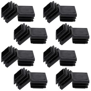 16 Pack 1 Inch(25mm) Square Plastic Hole Plugs, Black Tube End Cap, Square Tubing Insert End Caps, Tubing Post End Cap for Square Tubing Fences Chair Legs