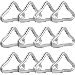 Stainless Steel Buckle Connectors - V- Rings Hardware for Trampoline Strap Crafting & Trampoline Ring Replacement, 20pcs