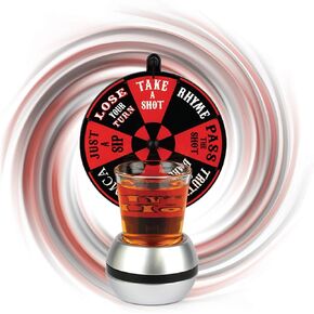 Wheel of Shot Glasses - Roulette-Style Party Game - Spin The Roulette Wheel for Fun Challenges - for Bachelor Party, 21st Birthday, and Home Parties
