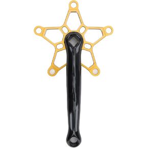 Generic 170 Mm 130 BCD Crankset, Sturdy Mountain Bike Crankset for Fixed Gear for Tracked Road for Singlespeed (Gold), Generic0uhntaywg9-14