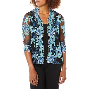 Alex Evenings Women's Jacket and Scoop Tank Top Twinset (Petite and Regular Sizes)