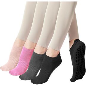 جوارب بيلاتيس للسيدات، جوارب يوجا غير قابلة للانزلاق، جوارب طويلة غير قابلة للانزلاق من أجل بار نقي، باليه، تمرينات الرقص، 3 عبوات in Kuwait