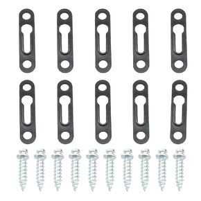 Keyhole Hanger RLECS 10 Sets Steel Concealed Connecting Invisible Wardrobe Cabinet Board Furniture Concealed Combination Hardware Accessories, Keyhole Shelf Bracket, Keyhole Hanging Plate