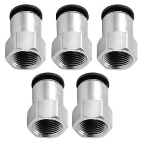 5Pcs 1/4 Od x 1/8" Female Npt Air Fittings Push to Connect Fittings, Air Lines Fittings Male Thread Pneumatic Fitting 1/4 Tubing Fitting Push in Connector Quick Connect