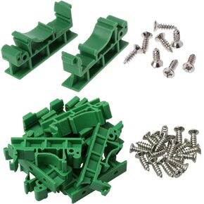 50 Sets C45 PCB DIN Rail Mounting Adapter 35mm 15mm Circuit Board Mounting Bracket Holder Carrier Clip
