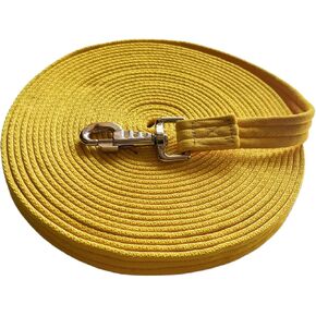 Horse Training Lunge Line with Alloy Trigger Buckle for Accurate Equestrian Training of 32.8 ft(10 Meters)-Yellow