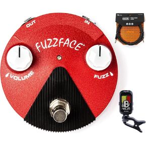 Briskdrop Dunlop FFM6 Band of Gypsys Fuzz Face Mini Bundle with MXR Instrument Cable and Tuner FFM6TunerBundle 0