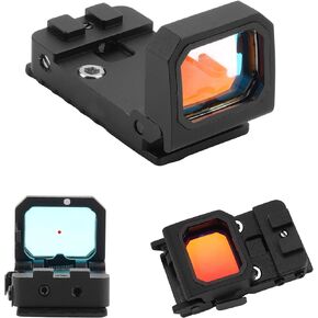 Mini Folding Red Dot Sight Tactical Flip Up Reflex Sight for Glock MOS,Compact 3 MOA RMR Red Dot Sights Compatible with Pistol Handgun 20mm Picatinny Rail Rifles