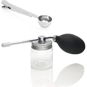 Diatomaceous Earth Food Grade Bulb Duster with Stainless Clip Scoop, Powder Duster, Powder Dispenser, Home Powder Applicator, Puffer Sprayer for Multi Purpose Indoor and Outdoor Use