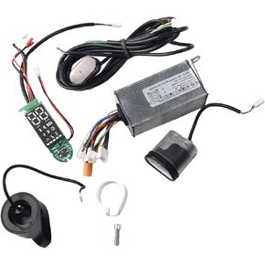 Eletric Scooter Controller, Electric Bike Scooter Brushless Controller Kit Include 36V 500W 17A Controller Dashboard and Accelerator
