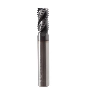 Roughing End Mill JESTUOUS Carbide Square Nose 4 Flute Fine Tooth Bit 3/8" Shank Dia. 3/4" Flute Length for Milling Metal Steels,1 Piece
