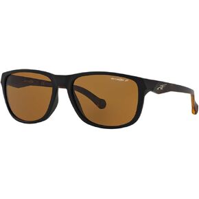 ARNETTE AN4214-231483 Sunglasses STRAIGHT CUT MATTE BLACK W/POLAR BROWN Lens 58mm