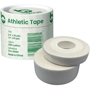 Athletic Finger Tape - Sports Tape for Skin Protection - 100% Cotton & Zinc Oxide Tape - Protect Fingers - 2-Pack, Tears Easily with Strong Stick - Environmentally Friendly Packaging
