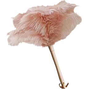 Ostrich Feather Dusters, Naturally Soft, Easy to Dust, Multi-Purpose Use, Solid Wood Handle, 17.3'' Long, White