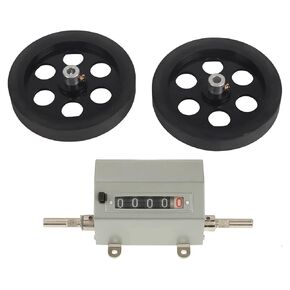 Rope Cable Length Counter Contador De Longitud Con Rueda Metal 1Pc Rolling Wheel 5 Digits 0 9999.9 Length Counter Speed 350Rpm Grey Reset