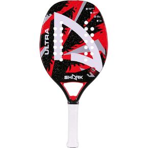 Shark Ultra - Professional Beach Tennis Racket | Beginner Level | Fiberglass Frame | EVA Soft Core | 22mm Thickness | Micro-Granule Face Texture | Includes Cover