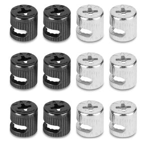 12PCS Lock Nut Cam Lock Nut for Furniture Joint Connector Locking for Cabinet, Joint Connector Furniture Cam Lock Nuts for Drawer Dresser Wardrobe, Furniture Connecting Fastener Lock Nut ﻿