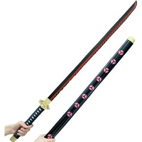 damdos Halloween Prop for Katanase Weapon Cosplay Sword Roronoa Zoro PU Rubber Samuraie Swords Birthdays Gifts (Qiu Shui)
