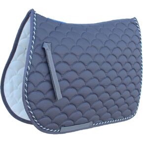 CHALLENGER Horse English Quilted Contoured All-Purpose Trail Saddle Pad Grey 7296GR